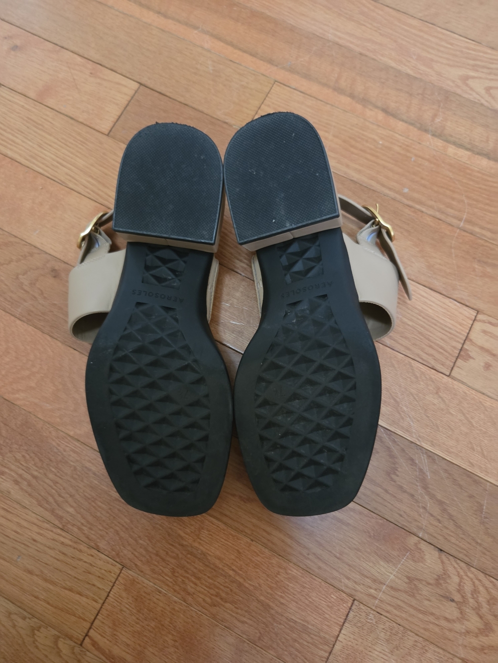 Aerosoles Women’s Beige Double-Strap Slide Sandals - Picture 4 of 4